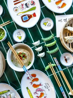 Blond Amsterdam Sushi Chopstickhouder Gyoza/Edamame (set van 4) - afbeelding 3