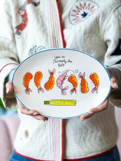 Blond Amsterdam Sushi: Plate Oval 27 Cm Shrimps - afbeelding 3