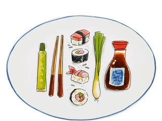 Blond Amsterdam Sushi: Plate Oval 27 Cm Sushi