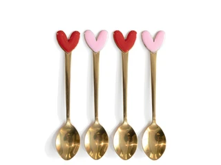 Blond Amsterdam Theelepels Even Bijkletsen Hartjes - set van 4