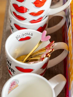 Theelepel set van 4 Even Bijkletsen Hartjes