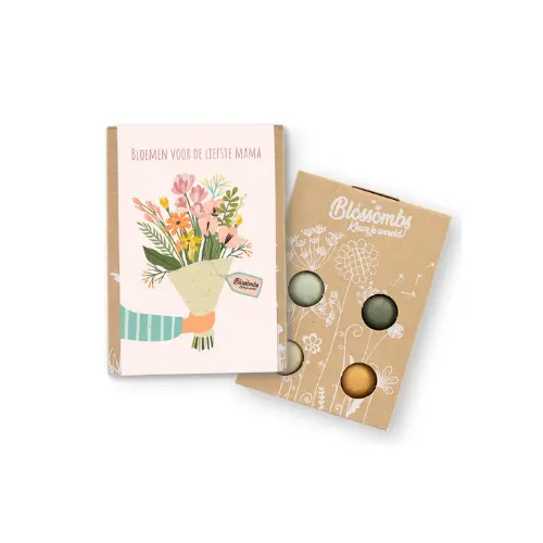 Blossombs Zaadbommetjes Giftbox Mini met 4 Bloembommetjes