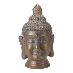 Tuinbeeld Boeddha hoofd brons