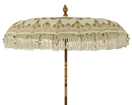Bohemian Parasol Creme Ø 200 x 260 cm - afbeelding 1
