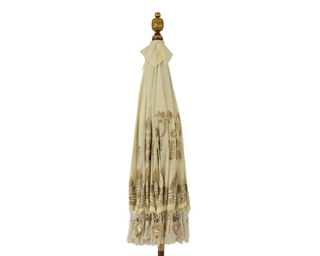 Bohemian Parasol Creme Ø 200 x 260 cm - afbeelding 2
