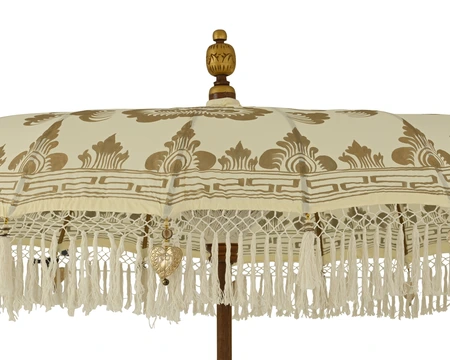 Bohemian Parasol Creme Ø 200 x 260 cm - afbeelding 4