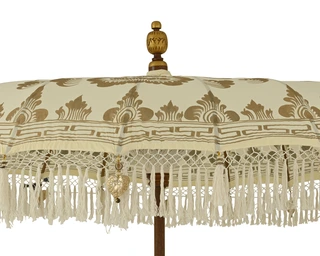 Bohemian Parasol Creme Ø 200 x 260 cm - afbeelding 4