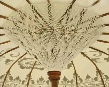 Bohemian Parasol Creme Ø 200 x 260 cm - afbeelding 3
