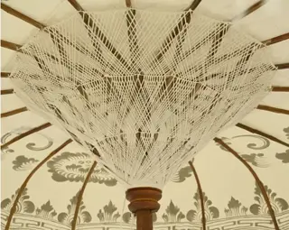 Bohemian Parasol Creme Ø 200 x 260 cm - afbeelding 3