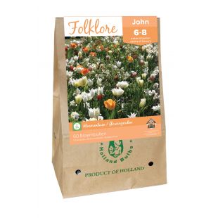 Folklore tas 'John' - 60 bloembollen