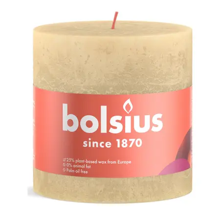 Bolsius Stompkaars Rustiek d10xh10cm Haver Beige