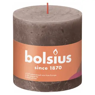 Bolsius Stompkaars Rustiek d10xh10cm Rustiek Taupe