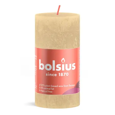 Bolsius Stompkaars Rustiek d5xh10cm Haver Beige