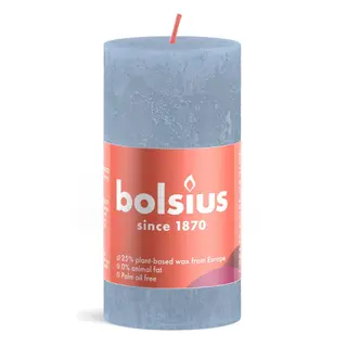 Bolsius Stompkaars Rustiek d5xh10cm Lucht Blauw