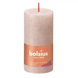 Bolsius Stompkaars Rustiek d5xh10cm Nevelig Roze