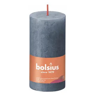 Bolsius Stompkaars Rustiek d5xh10cm Schemer Blauw