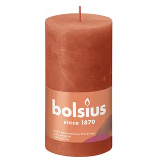 Bolsius Stompkaars Rustiek d6,8xh13cm Aards Oranje