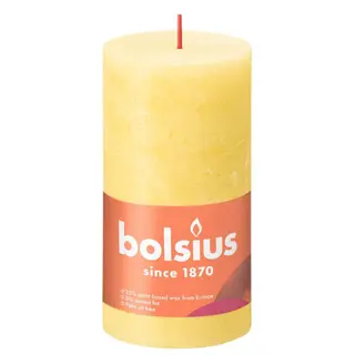 Bolsius Stompkaars Rustiek d6,8xh13cm Sunny Yellow