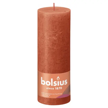 Bolsius Stompkaars Rustiek d6,8xh19cm Aards Oranje