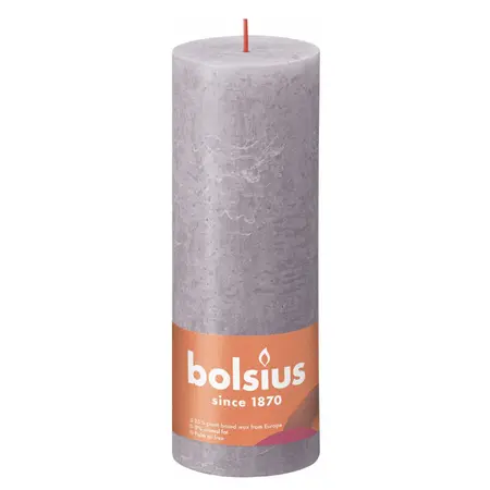 Bolsius Stompkaars Rustiek d6,8xh19cm Bevroren Lavendel