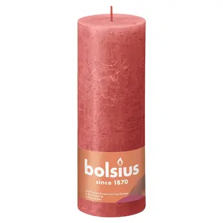 Bolsius Stompkaars Rustiek d6,8xh19cm Bloesem Roze