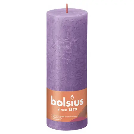 Bolsius Stompkaars Rustiek d6,8xh19cm Helder Violet
