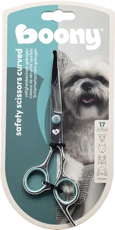 Boony Hond Veiligheidsschaar Gebogen 17cm
