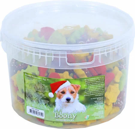 Boony - Hondenkoek Kerstmix Emmer - 1000g