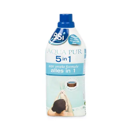 BSI Aqua Pur 5-in-1 – 1 liter – Voor helder en zacht water in spa en zwembad