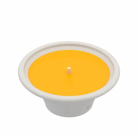 Buitenkaars Terracottaschaal Wit Citronella - Geel - afbeelding 1