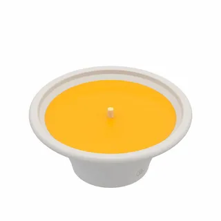 Buitenkaars Terracottaschaal Wit Citronella - Geel - afbeelding 1