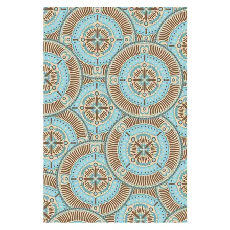 Buitenkleed 120x180cm Blauw/bruin/ivoor - Blommie's Lifestyle