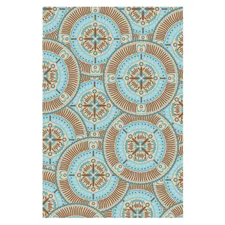 Buitenkleed 120x180cm Blauw/bruin/ivoor - Blommie's Lifestyle