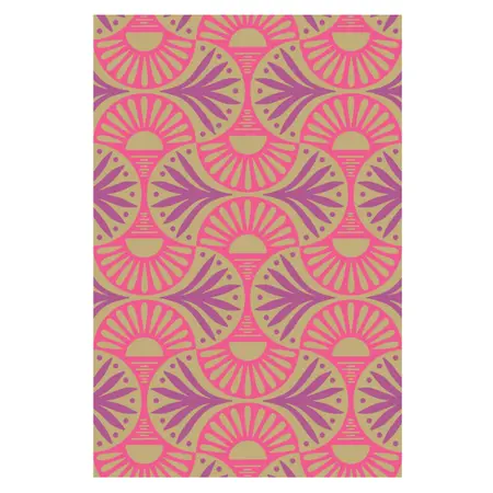 Buitenkleed 120x180cm Goud/roze/paars - Blommie's Lifestyle - afbeelding 1