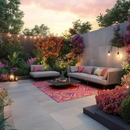 Buitenkleed 120x180cm Goud/roze/paars - Blommie's Lifestyle - afbeelding 3