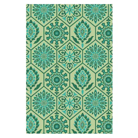 Buitenkleed 120x180cm Groen/blauw - Blommie's Lifestyle