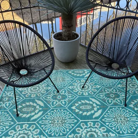 Buitenkleed 120x180cm Groen/blauw - Blommie's Lifestyle - afbeelding 2