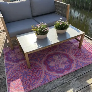 Buitenkleed 120x180cm Roze/paars - Blommie's Lifestyle - afbeelding 3