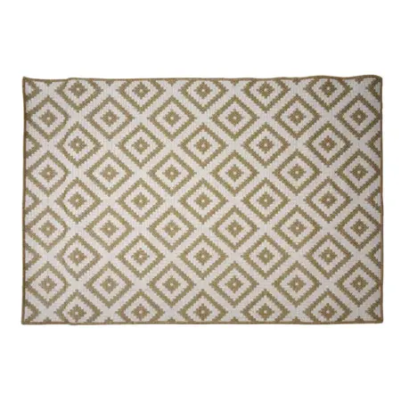Buitenkleed 180x120cm Beige/Wit
