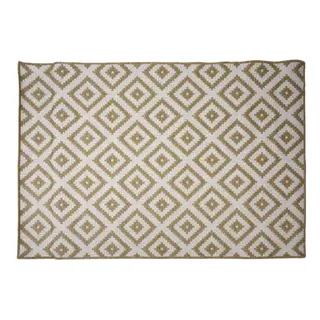 Buitenkleed 180x120cm Beige/Wit
