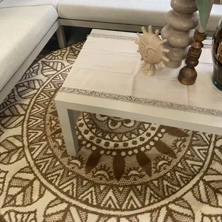 Buitenkleed D180cm Bruin/camel/ivoor - Blommie's Lifestyle - afbeelding 3