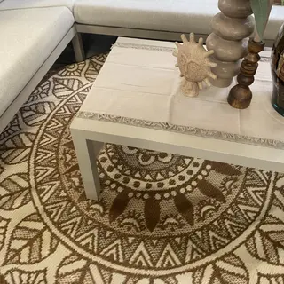 Buitenkleed D180cm Bruin/camel/ivoor - Blommie's Lifestyle - afbeelding 3