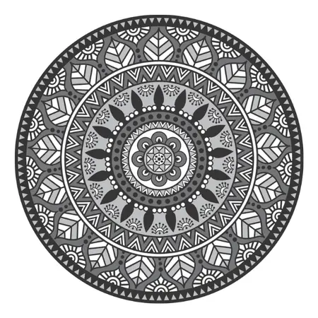 Buitenkleed D180cm Zwart/wit - Blommie's Lifestyle