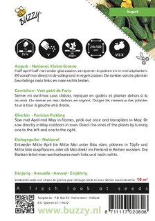 Buzzy® zaden - Augurk National, Kleine Groene - afbeelding 2