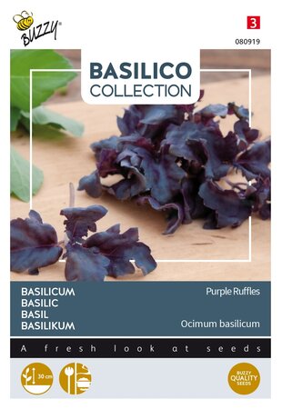 Buzzy® zaden - Basilicum Purple Ruffles - afbeelding 1