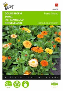 Buzzy® zaden - Calendula, Goudsbloem Fiesta Gitana gemengd - afbeelding 1