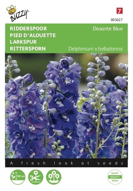 Buzzy® zaden - Delphinium, Ridderspoor Dasante Blue - afbeelding 1