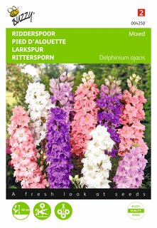 Buzzy® zaden - Delphinium, Ridderspoor gemengd - afbeelding 1