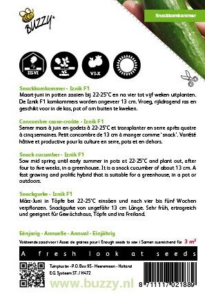 Buzzy® zaden - Komkommers Snack Iznik F1 - afbeelding 2
