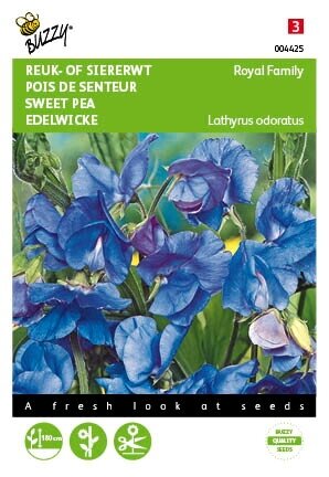 Buzzy® zaden - Lathyrus, Reuk- of siererwt Royal Family Blauw - afbeelding 1